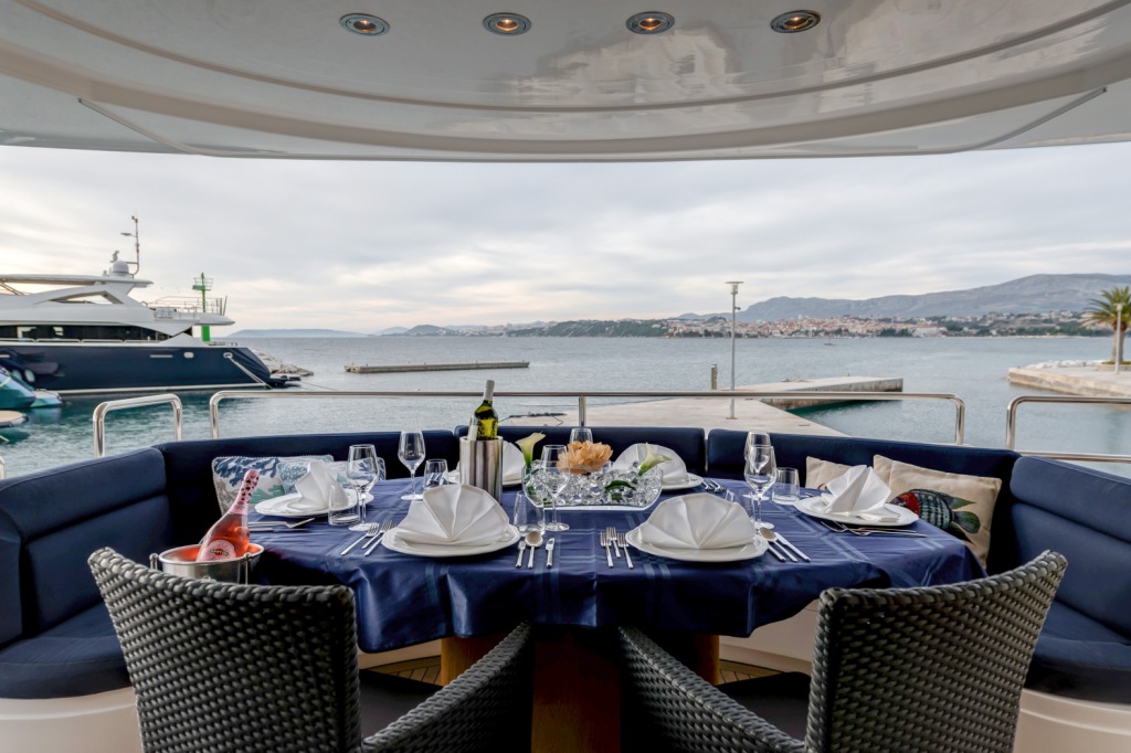 Luxury Dinner on Private Yacht Charter - High Point Yachting