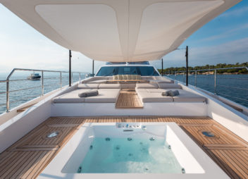 Heed motor super yacht charter luxury outdoor jacuzzi - High Point Yachting