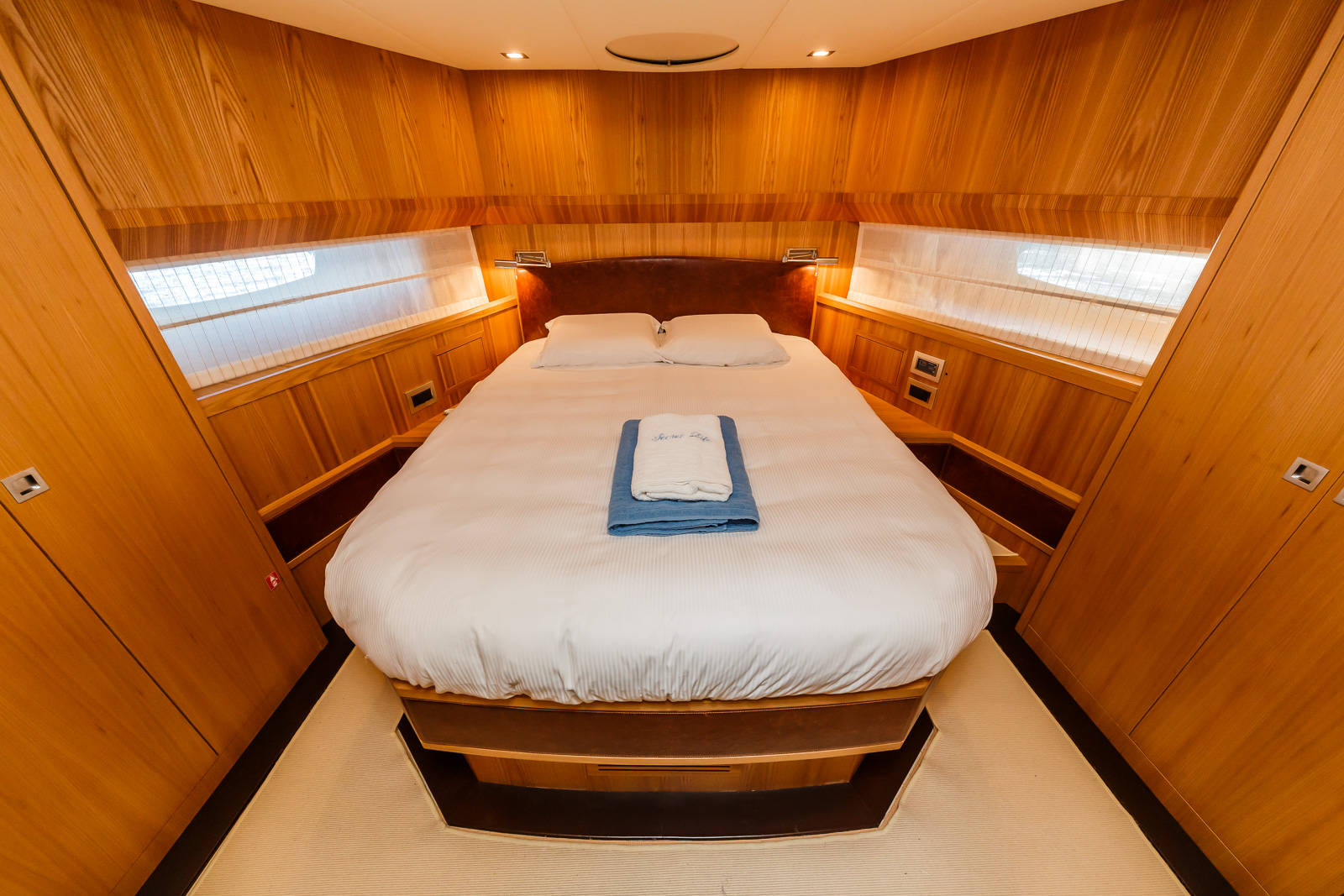 Secret Life Crewed Charter luxury indoor cabin for high-speed travel - High Point Yachting