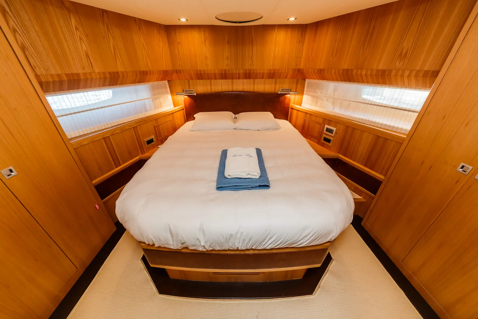 Secret Life Crewed Charter luxury indoor cabin for high-speed travel - High Point Yachting