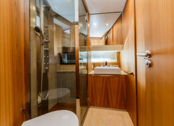 Secret Life Crewed Charter luxury indoor cabin for high-speed travel - High Point Yachting