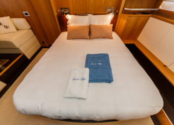 Secret Life Crewed Charter luxury indoor cabin for high-speed travel - High Point Yachting