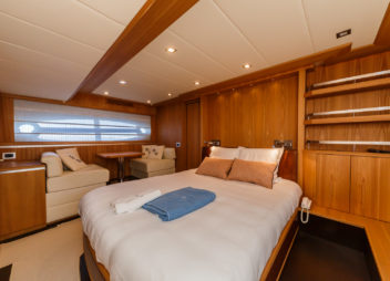 Secret Life Crewed Charter luxury indoor cabin for high-speed travel - High Point Yachting