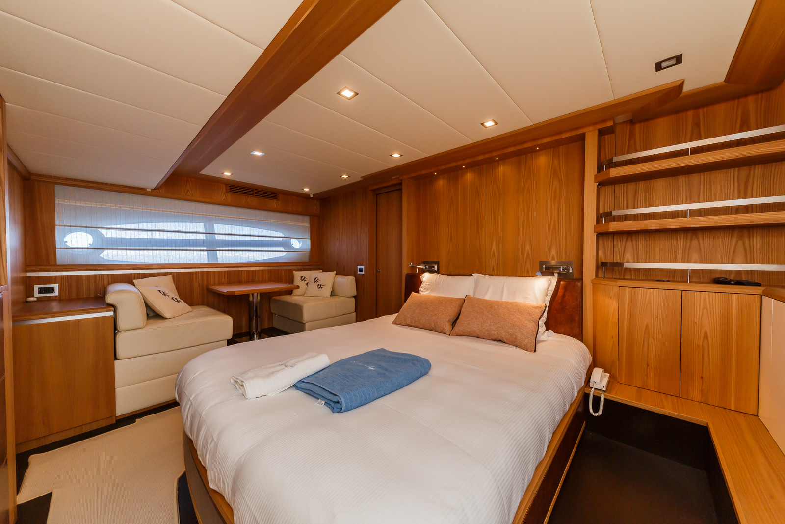 Secret Life Crewed Charter luxury indoor cabin for high-speed travel - High Point Yachting