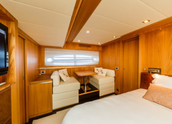 Secret Life Crewed Charter luxury indoor cabin for high-speed travel - High Point Yachting