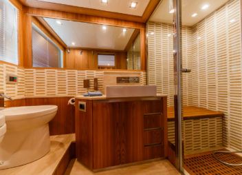 Secret Life Crewed Charter luxury indoor cabin for high-speed travel - High Point Yachting