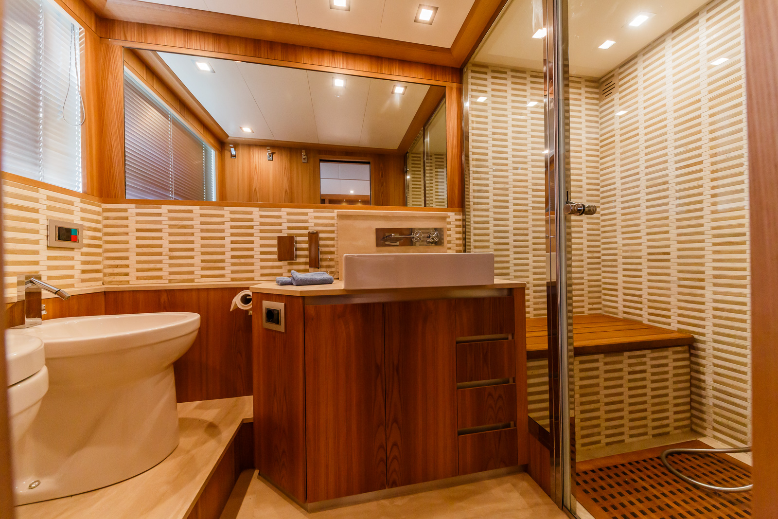 Secret Life Crewed Charter luxury indoor cabin for high-speed travel - High Point Yachting