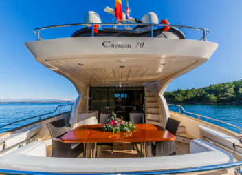 Secret Life Crewed Charter luxury indoor cabin for high-speed travel - High Point Yachting