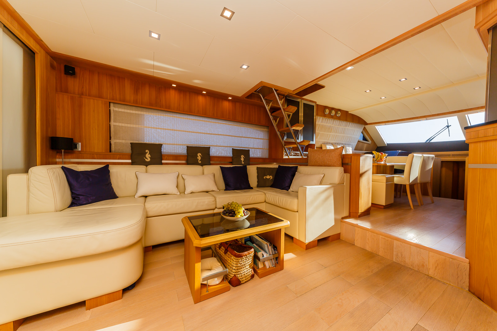 Secret Life Crewed Charter luxury indoor cabin for high-speed travel - High Point Yachting