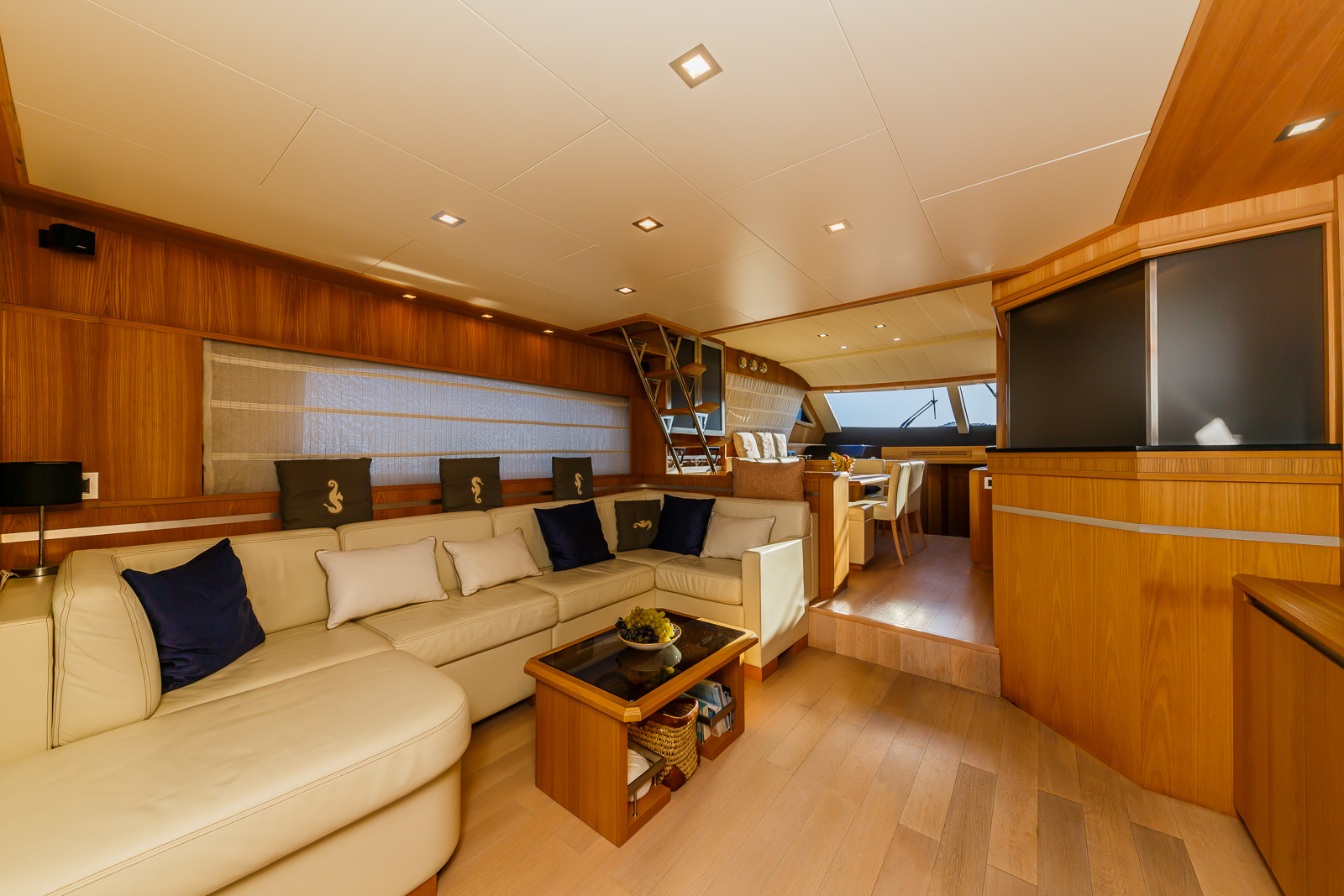 Secret Life Crewed Charter luxury indoor cabin for high-speed travel - High Point Yachting