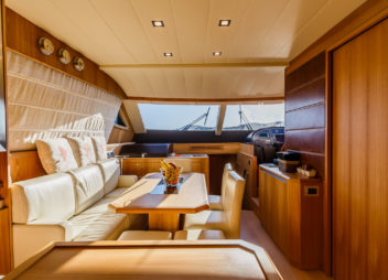 Secret Life Crewed Charter luxury indoor cabin for high-speed travel - High Point Yachting