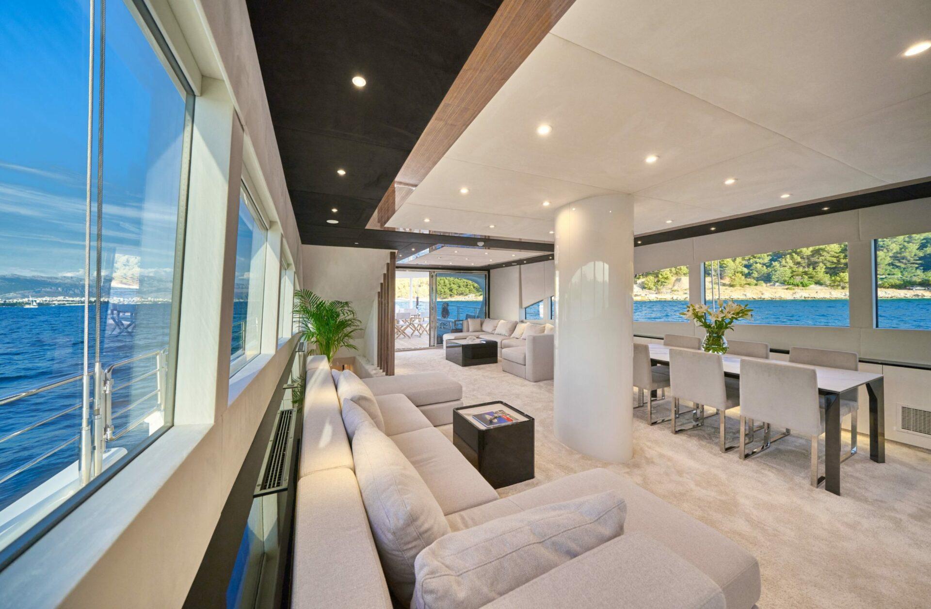 Luxury Yacht Acapella interior