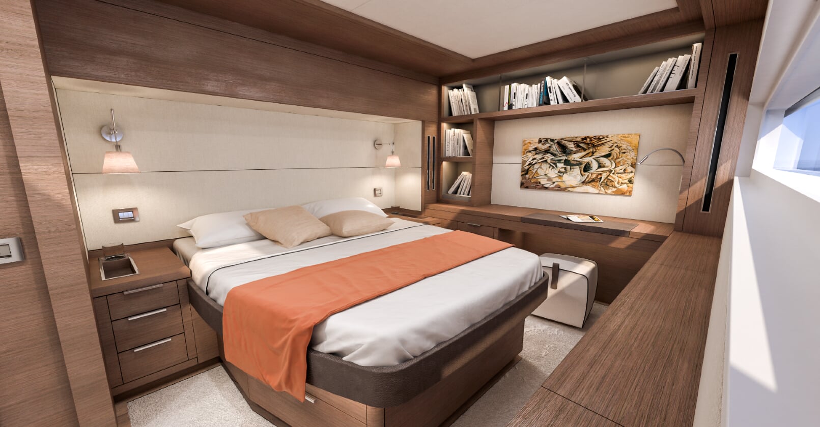 Sixty 5 Cabin Comfortable Luxury Bed with Sea View - High Point Yachting