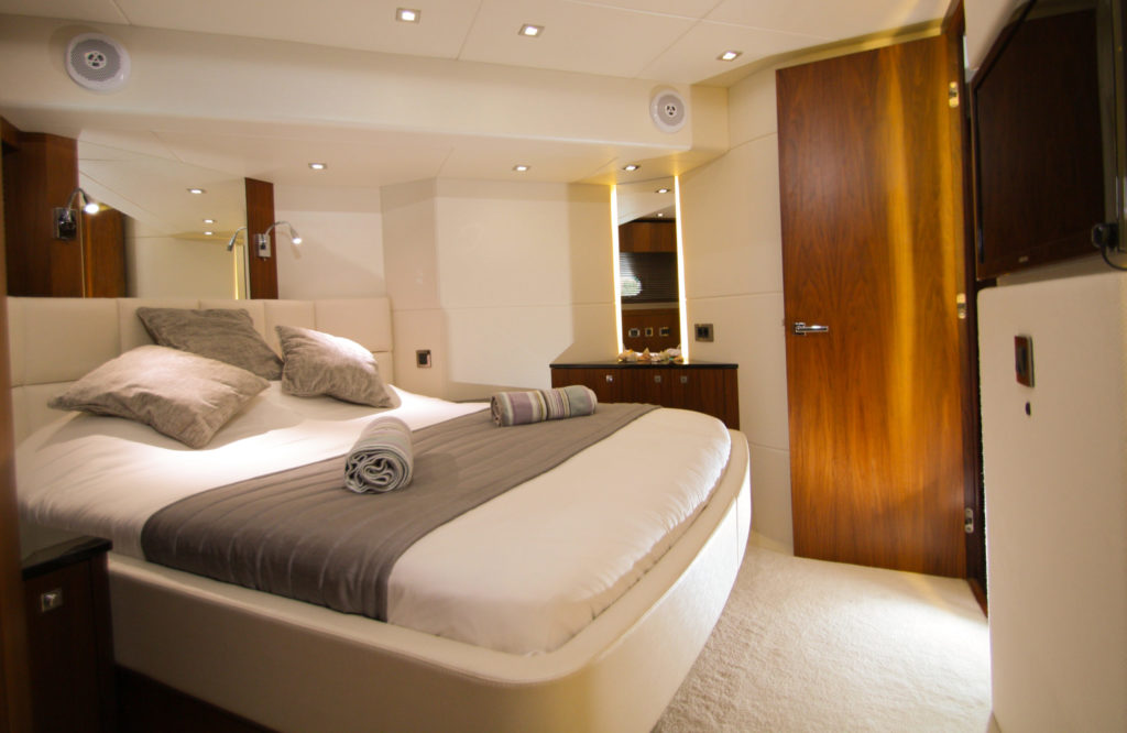 Cloudy bay Sunseeker Manhattan 73 crewed charter in Trogir luxury indoor cabin with sea view- High Point Yachting
