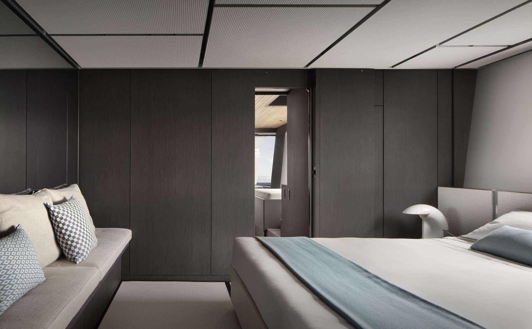 Almax luxury motor yacht charter UK luxury cabin - High Point Yachting