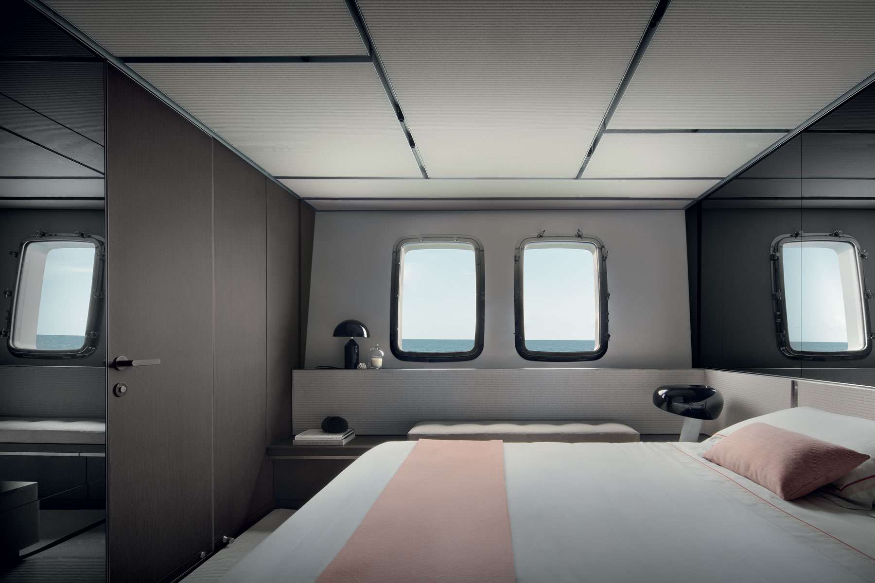 Almax luxury motor yacht charter UK master cabin- High Point Yachting