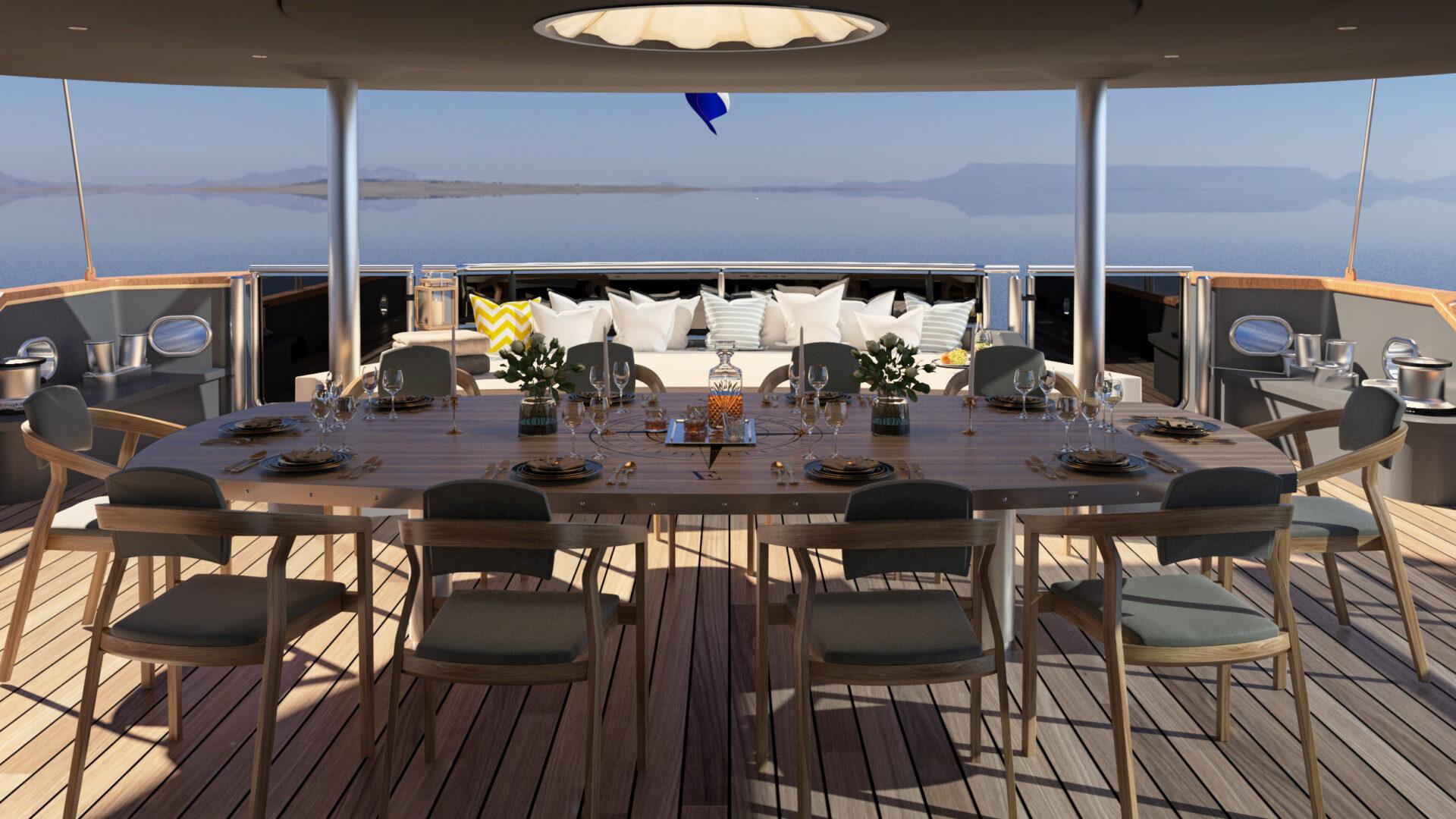 Luxury Yacht Charter UK Fine Dining by Sea - High Point Yachting