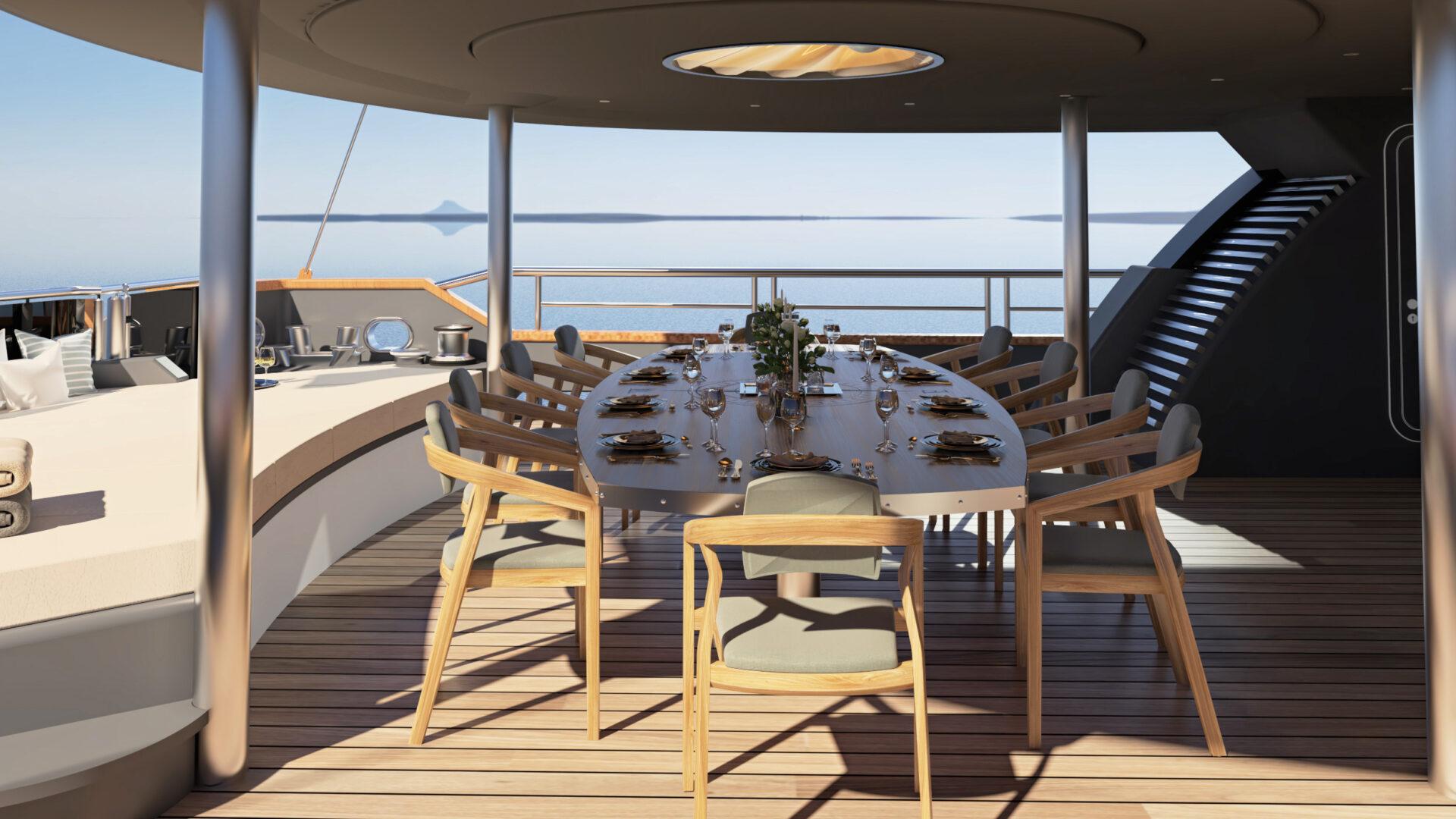 Luxury Yacht Charter UK Fine Dining by Sea - High Point Yachting