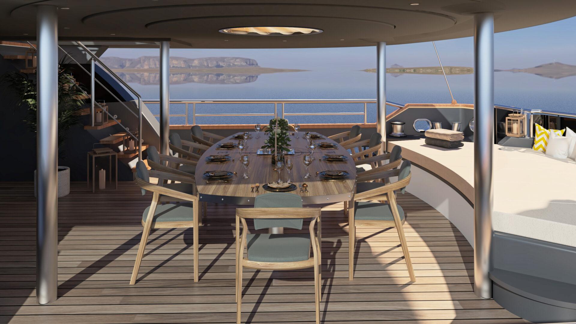 Luxury Yacht Charter UK Fine Dining by Sea - High Point Yachting