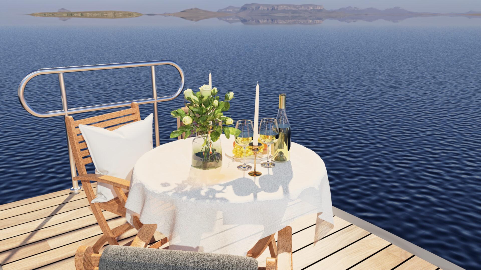 Luxury Yacht Charter UK Fine Dining by Sea - High Point Yachting