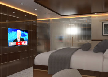 Life is good Luxury cabin with TV on yacht charter - High Point Yachting