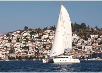 sailing Twin Pride Private Crewed Catamaran in Greece – High Point Yachting