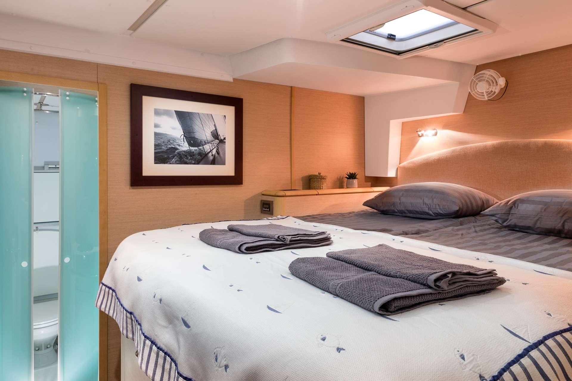 Luxury Bedroom Twin Pride Private Crewed Catamaran in Greece – High Point Yachting