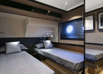 Charter Enigma in Italy, Sardina, Corsica & French a luxury modern yacht Bedroom - High Point Yachting