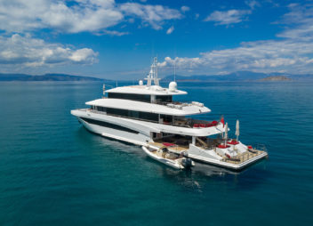 Eden Luxury Motor Yacht for charter with water toys and activies - High Point Yachting