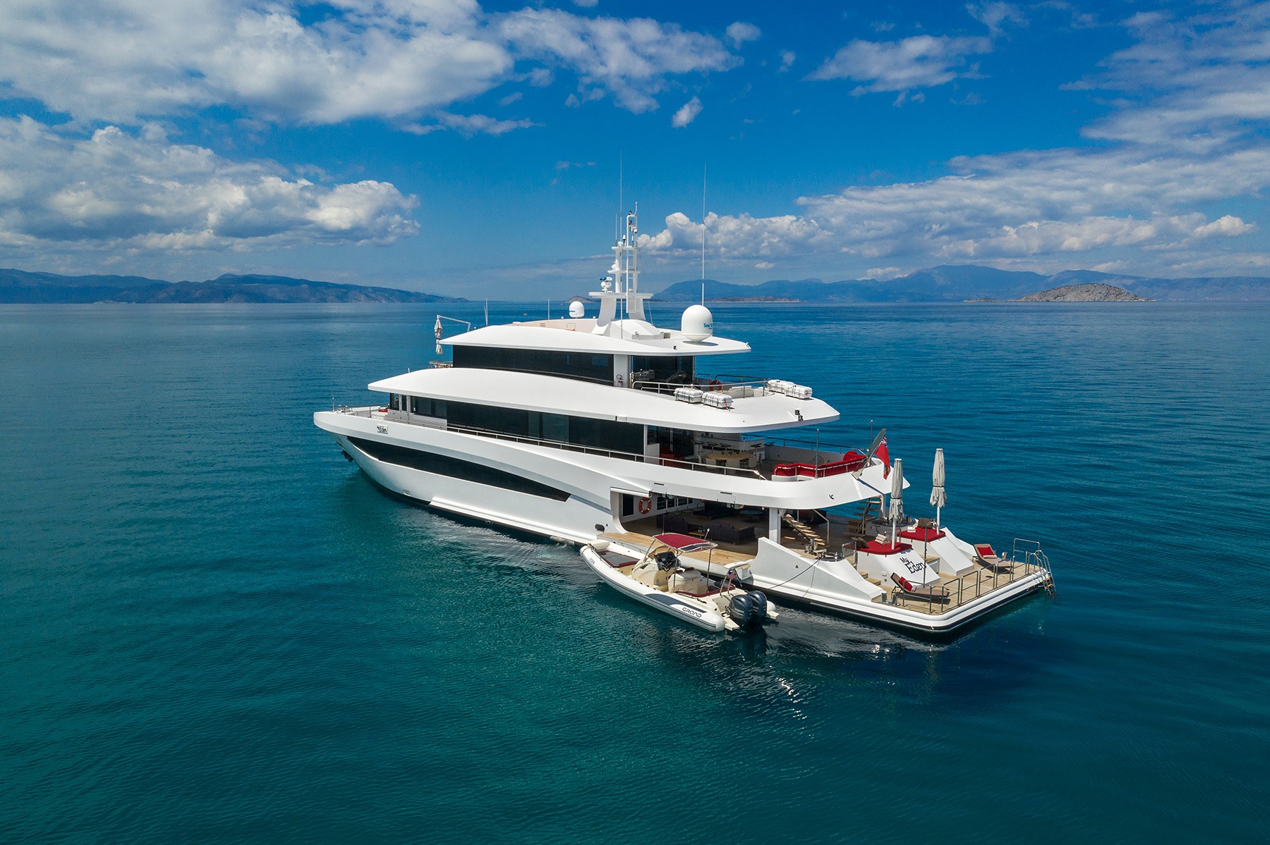 Eden Luxury Motor Yacht for charter with water toys and activies - High Point Yachting