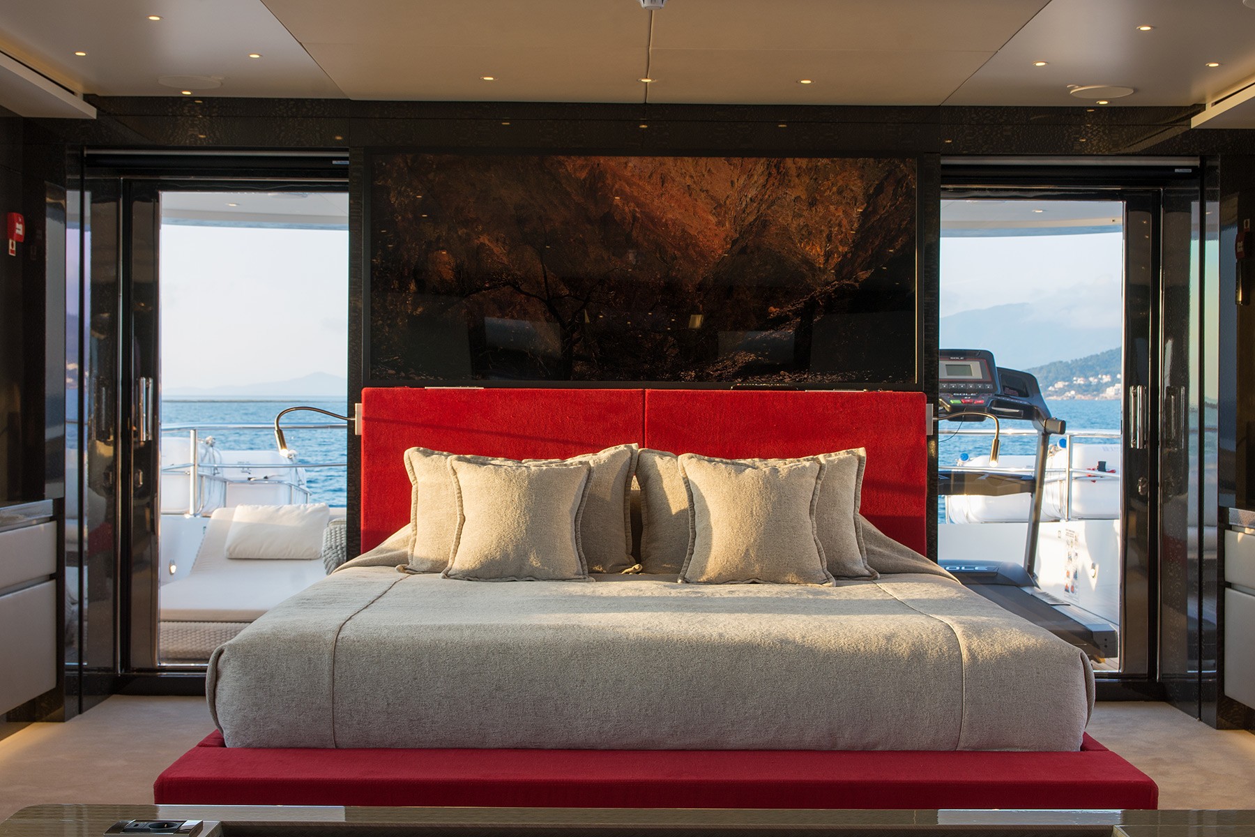 Luxury master cabin on yacht charter - High Point Yachting