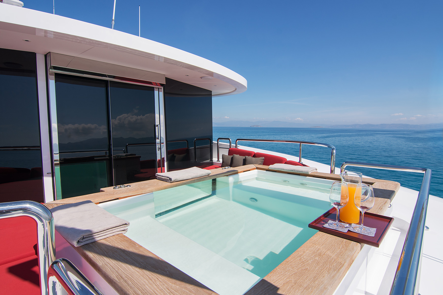 Luxury Yacht charter with on board pool - High Point Yachting