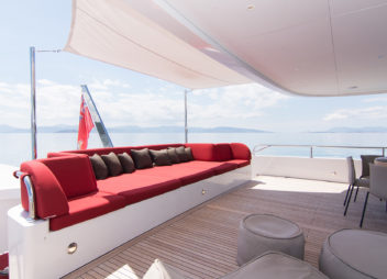 Luxury space and seating area on board on yacht charter from UK & USA - High Point Yachting