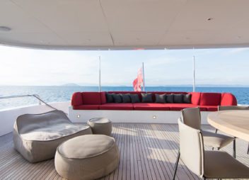 Luxury space and seating area on board on yacht charter from UK & USA - High Point Yachting