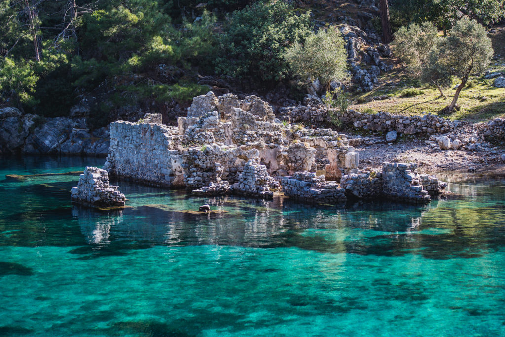Wall Bay, Gocek, Cleopatra's bath, Turkey - Mediterranean Yacht Charter Guide