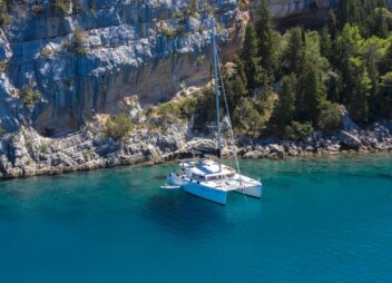 Catamaran Marla at anchorage Croatia