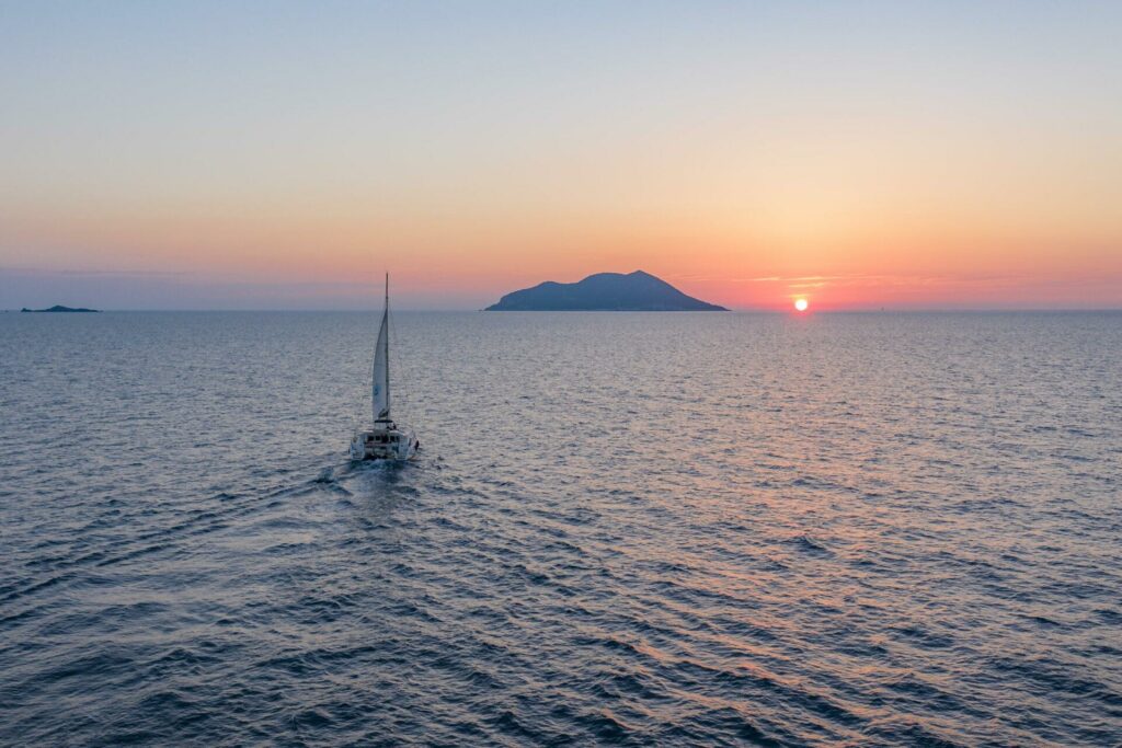 Catamaran Marla sunset sailing