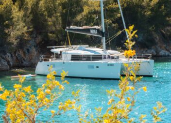 Sailing catamaran Marla anchored