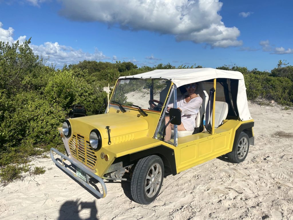 Driving Moke on Anegada - High Point Yachting