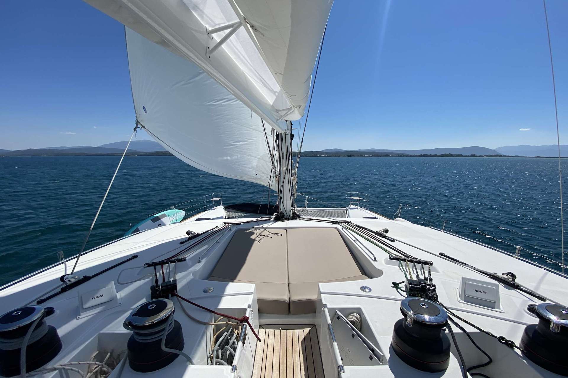 catamaran yacht charter Grace sun deck