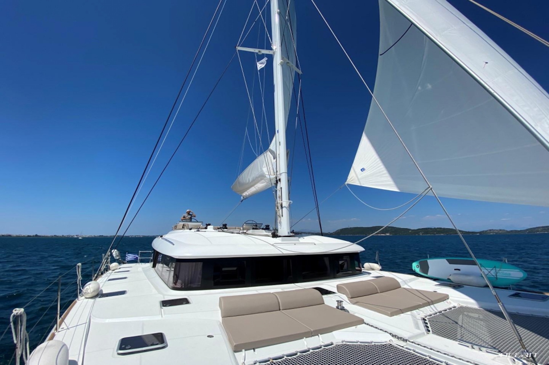 luxury sailing catamaran lagoon 620 Grace charter Greece
