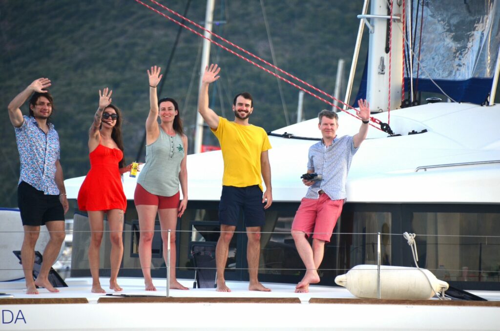 Sailing regatta team in the BVI