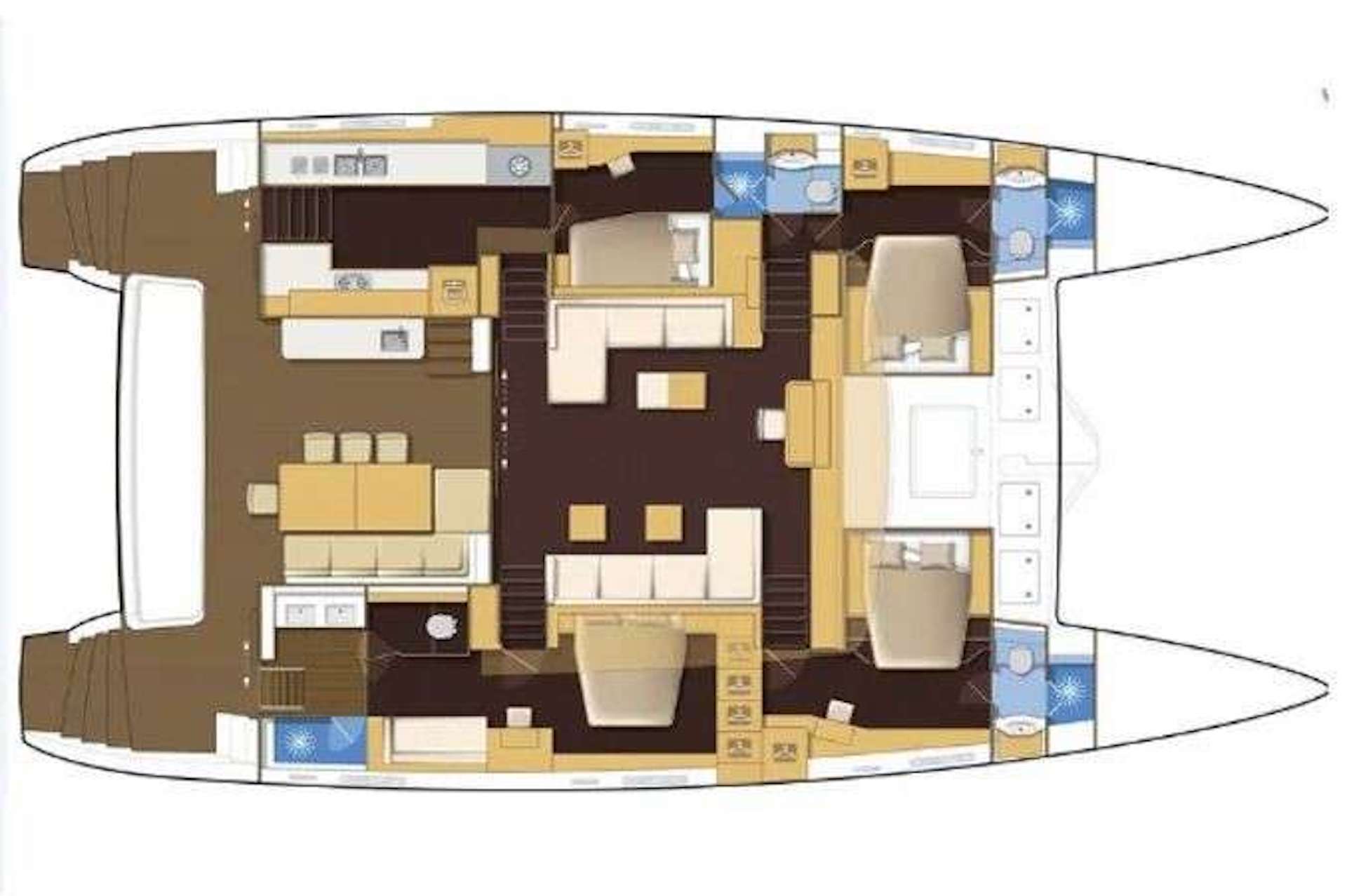 catamaran Blue Destiny deck plan