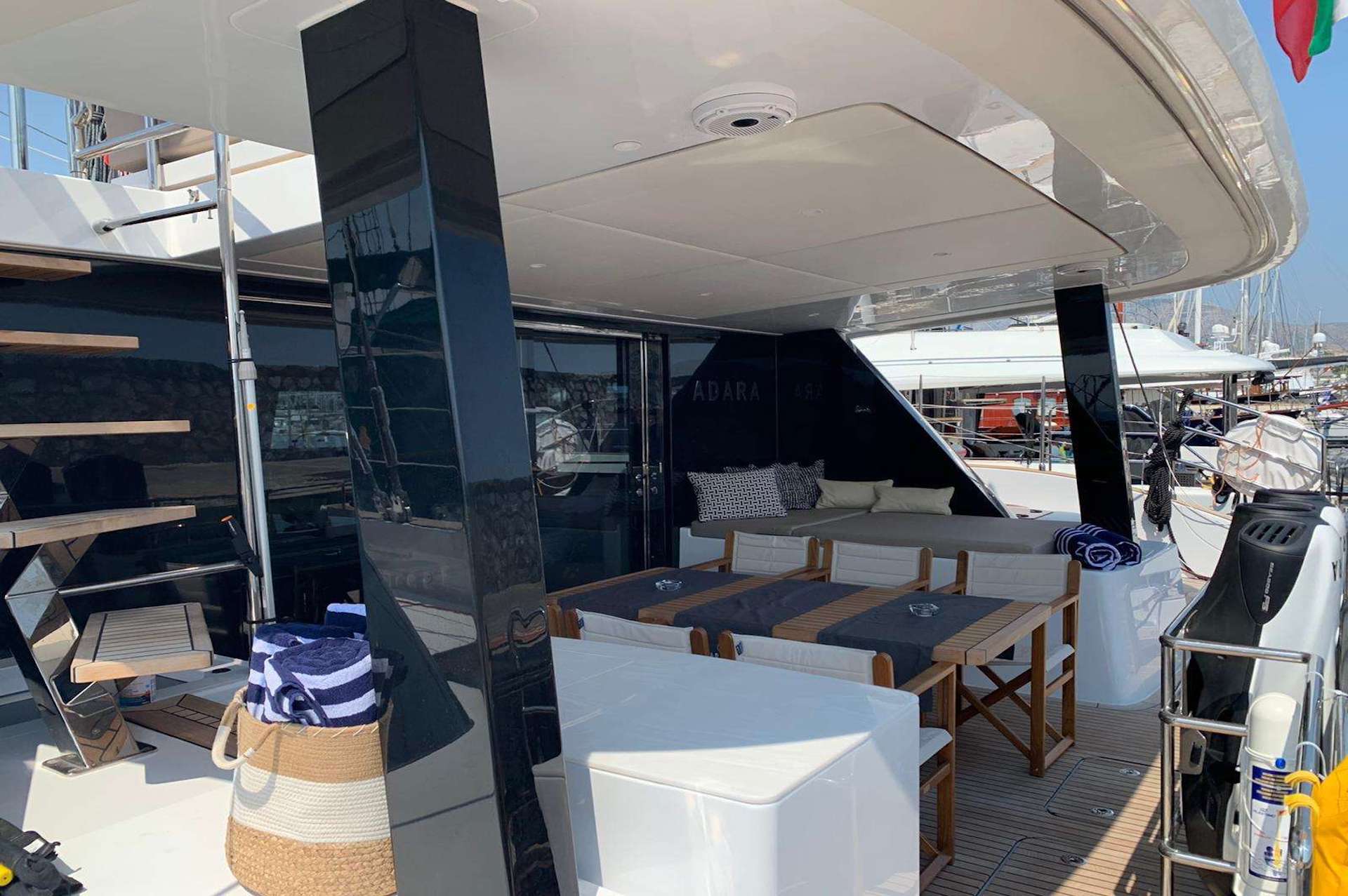 crewed yacht charter catamaran Adara