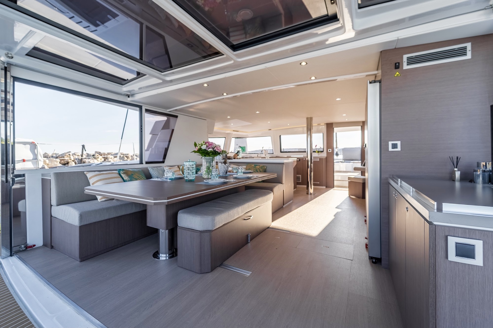 crewed yacht charter galley