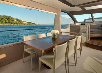 Hideaway1 charter yacht dinning