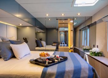 luxury yacht charter cabin Sunbreeze