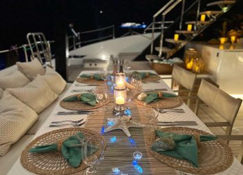 luxury yacht charter dining Seaclusion