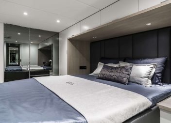 luxury yacht charter guest cabin Feel The Blue