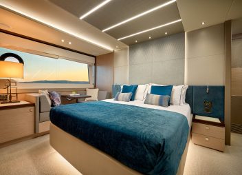 motor yacht charter luxury master cabin